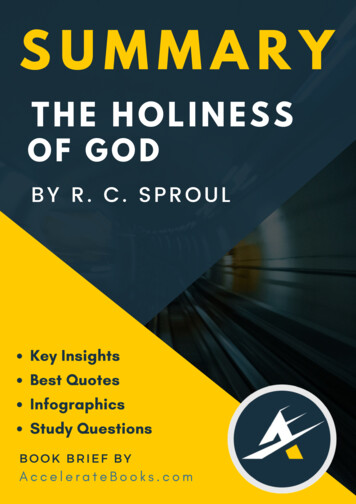 The Holiness Of God By R. C. Sproul - Accelerate Books