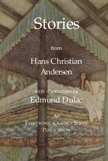 Stories From Hans Christian Andersen With Illustrations By .