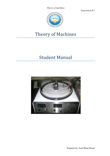 Theory Of Machines Student Manual - Free Access