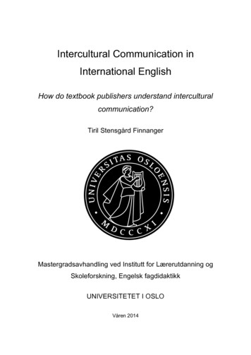 Intercultural Communication In International English