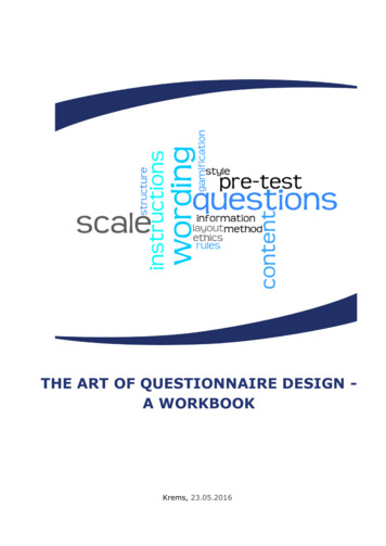 The Art Of Questionnaire Design - A Workbook