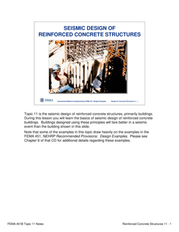 Topic 11 - Seismic Design Of Reinforced Concrete Structures