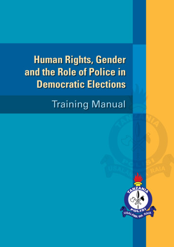 Human Rights, Gender And The Role Of Police In Democratic .