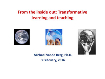 From The Inside Out: Transformative Learning And Teaching