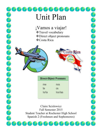 Unit Plan - Ms. Scislowicz's Spanish Class