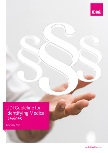 UDI Guideline For Identifying Medical Devices