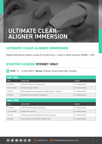 ULTIMATE CLEAR ALIGNER IMMERSION