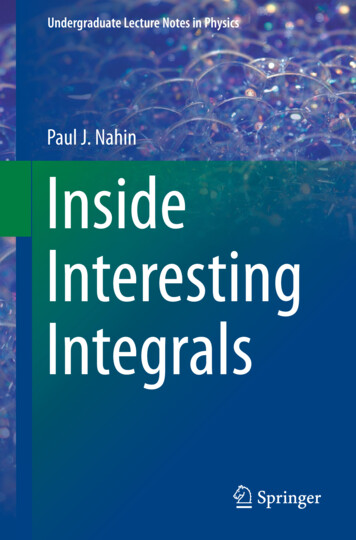 Paul J. Nahin Inside Interesting Integrals - WordPress 