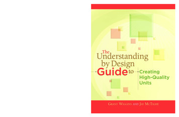 The Understanding By Design Guide To Creating High-Quality .