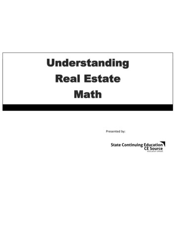 Understanding Real Estate Math - CE Source
