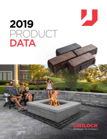2019 PRODUCT DATA - Unilock Contractors