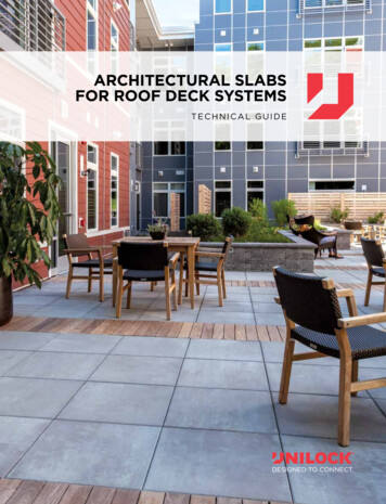 ARCHITECTURAL SLABS FOR ROOF DECK SYSTEMS - Unilock 