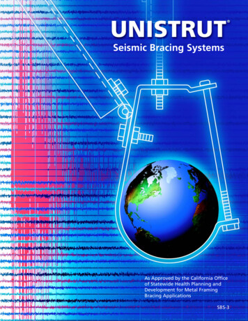 Seismic Bracing Systems - Unistrutohio 