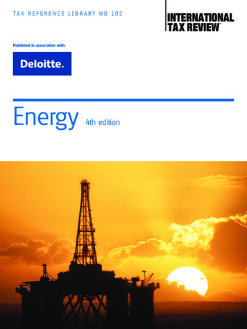 Tax ITR Energy Guide - Deloitte US
