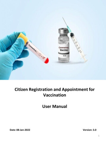 Citizen Registration And Appointment For Vaccination User .