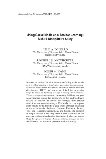 Using Social Media As A Tool For Learning: A Multi .