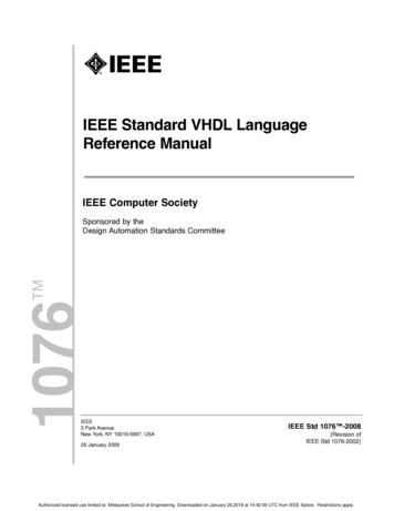IEEE Standard VHDL Language Reference Manual