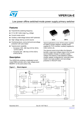 Low Power Offline Switched-mode Power Supply Primary 