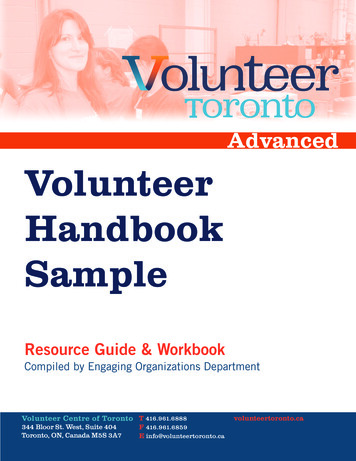 Advanced Volunteer Handbook Sample