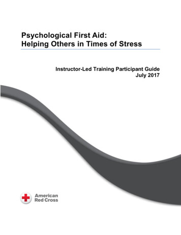 Psychological First Aid: Helping Others In Times Of Stress