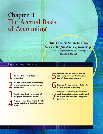 Chapter 3 The Accrual Basis Of Accounting