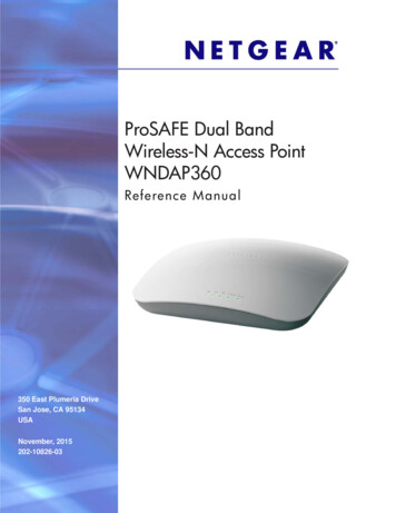 NETGEAR ProSAFE Dual Band Wireless-N Access Point WNDAP360 Reference Manual