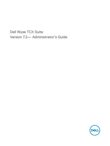 Dell Wyse TCX 7.2 Suite Administrators Guide