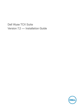 Dell Wyse TCX 7.2 Installation Guide