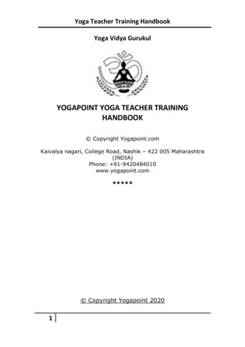 YOGAPOINT YOGA TEACHER TRAINING HANDBOOK