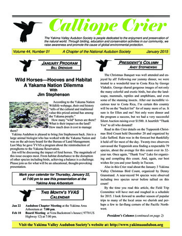 Calliope Crier - Yakima Valley Audubon Society