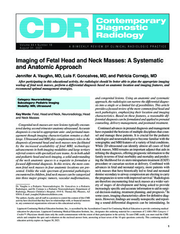 Imaging Of Fetal Head And Neck Masses: A Systematic And .