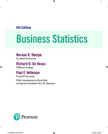 4th Edition Business Statistics - Pearson