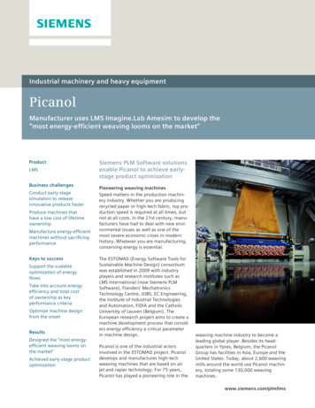Siemens PLM Picanol Energy Efficiency Case Study