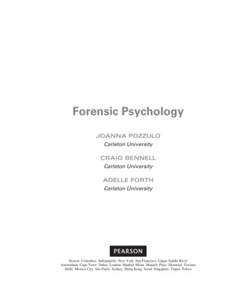 Forensic Psychology - Pearson