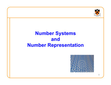 Number Systems And Number Representation