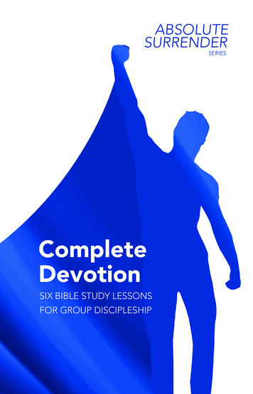 Complete Devotion - Victory - Honor God. Make Disciples.