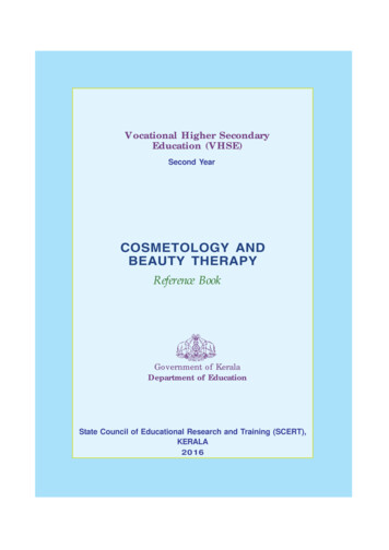 COSMETOLOGY AND BEAUTY THERAPY
