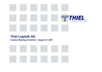 Thiel Logistik AG - Logwin Logistics