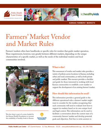 Farmers' Market Vendor And Market Rules - Public Health Law Center