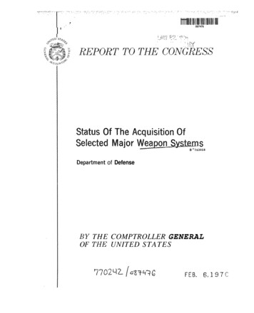 B-163058 Status Of The Acquisition Of Selected Major .