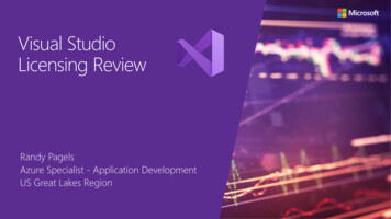 Visual Studio Licensing Review - Microsoft