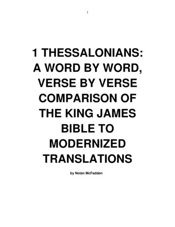 1 THESSALONIANS: A WORD BY WORD, VERSE BY VERSE 
