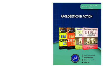 APOLOGETICS 1 Year Lessons For A 36-week Course! 1 Credit