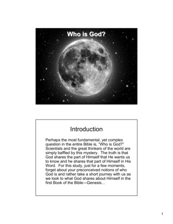 Who Is God? - Bible Lesson Connection