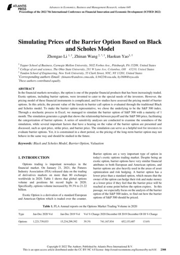 Simulating Prices Of The Barrier Option Based On Black And Scholes Model