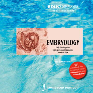 EMBRYOLOGY - Louis Bolk