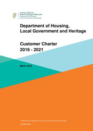 Customer Charter 2016 - 2021
