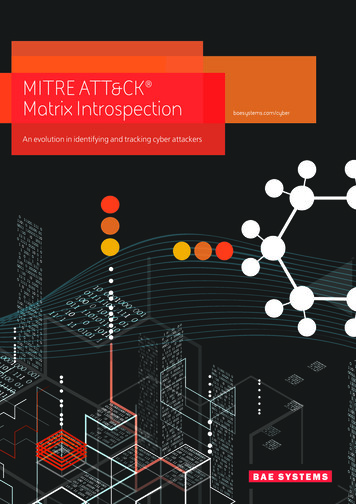 MITRE ATT&CK Matrix Introspection - BAE Systems