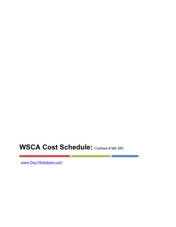 WSCA Day1Solutions Cost Schedule 10202015