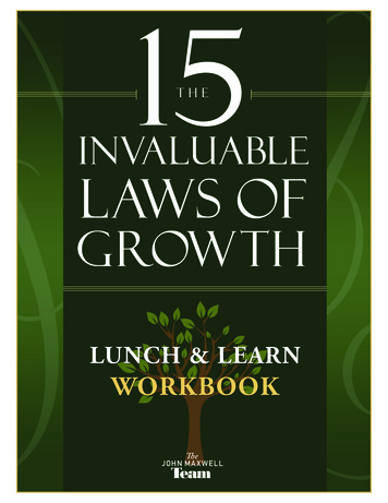 LUNCH & LEARN WORKBOOK - John Maxwell Team